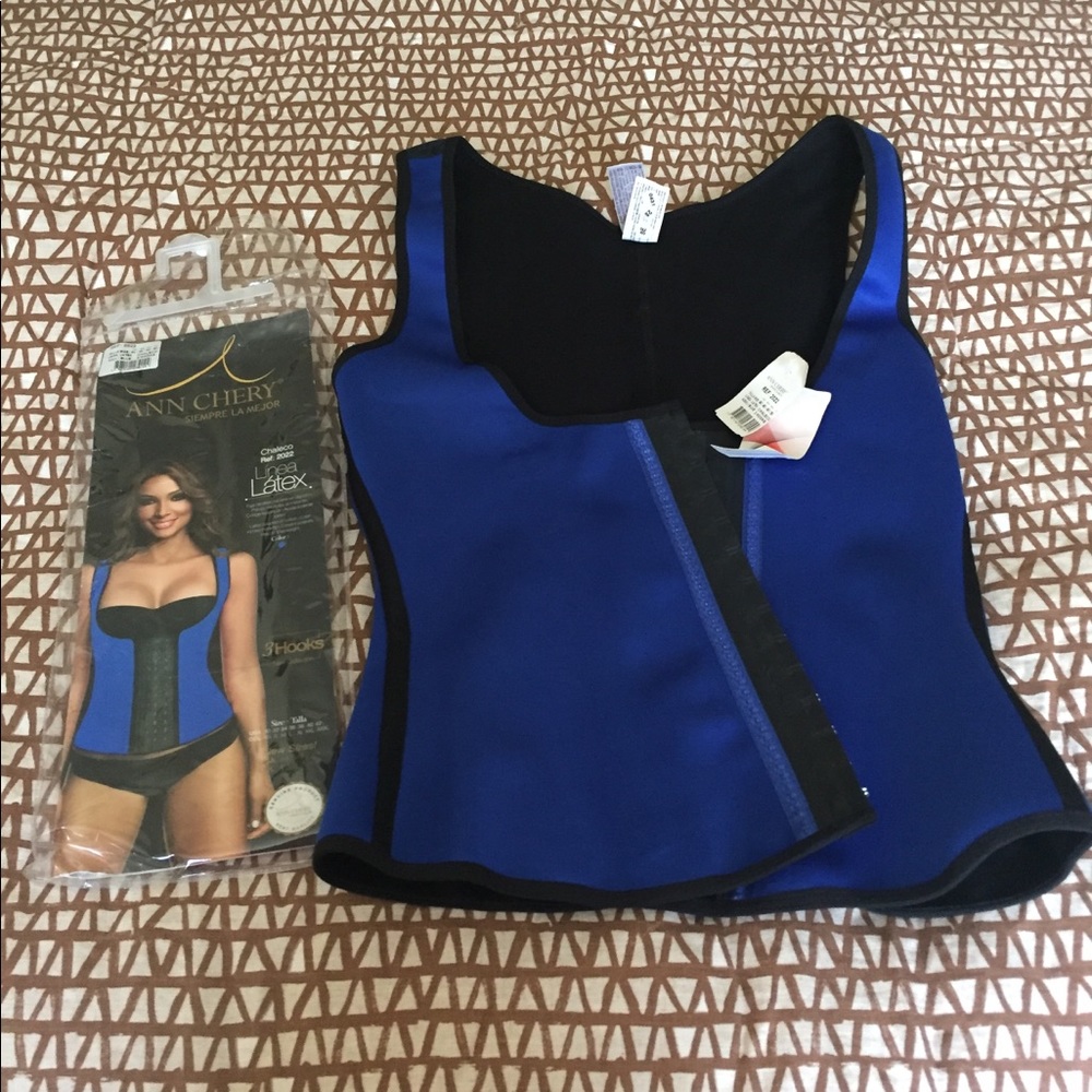 Ann Chery Latex Waist Cincher Shapewear Vest NWT